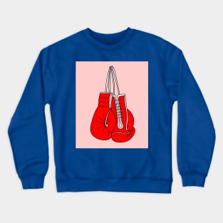 Boxing Female Boxer Retro Boxing Gloves Crewneck Sweatshirt